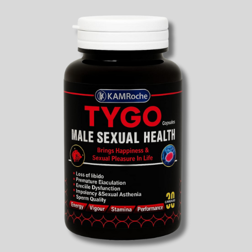 KAMRoche– Tygo Male Sexual Health Capsules in Pakistan | Best Herbal Formula to Boost Stamina, Timing & Libido Naturally