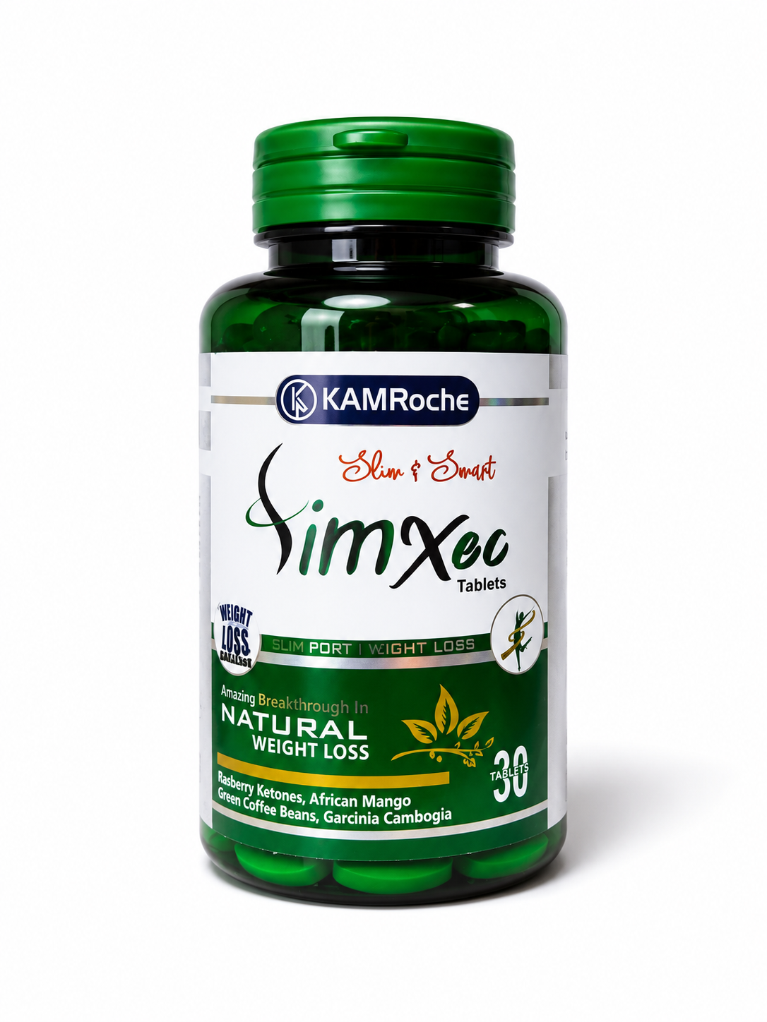 SimXec Natural Weight Loss Tablets | Herbal Weight Management Supplement | 30 Tablets